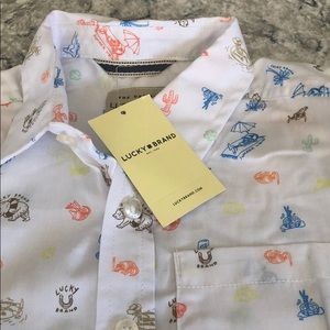 BNWT Lucky Brand short sleeve button down